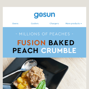 👩‍🍳 Cooking With GoSun: Fusion Baked Peach Crumble!