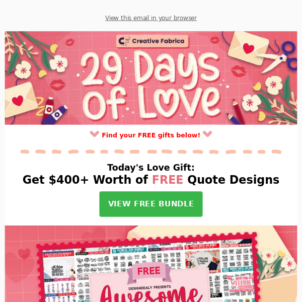 🌹 29 Days of Love: 136 FREE Unique SVGs