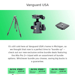 Vanguard Bundles Save You $$$