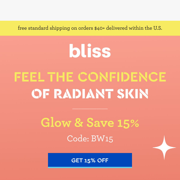 Glowing skin and 15% off!
