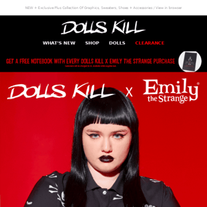 Dolls KIll x Emily The Strange is HERE!