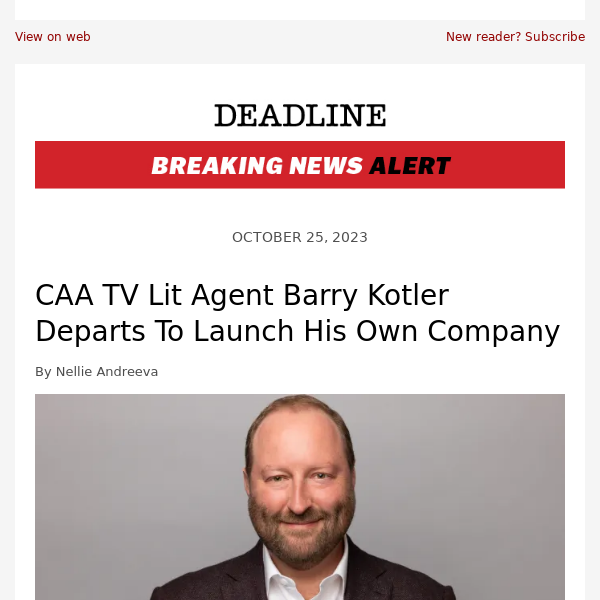 Charlie Day Signs With CAA – Deadline