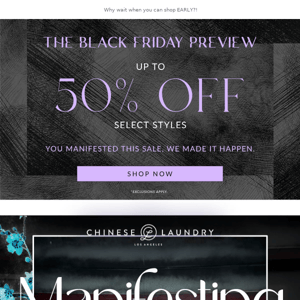 Manifest a Stress-Free Black Friday with Up to 50% Off NOW!