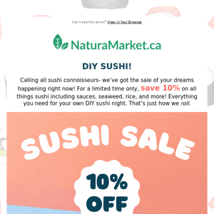 DIY Sushi Sale 🍣 Save 10% on All Things Sushi