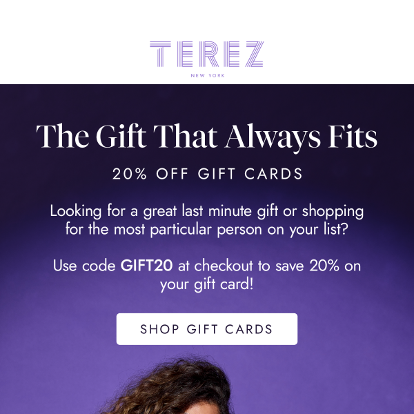 20% Off Terez Gift Cards!