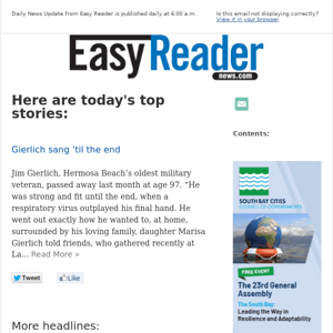 Daily News from Easy Reader