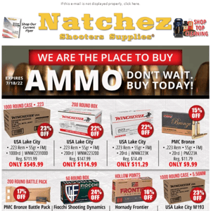We Are the Place To Buy Ammo