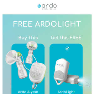 Free ArdoLight breast pump clip!
