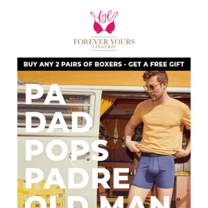 FREE GIFT when you buy two pairs of boxers!