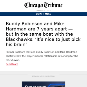 Blackhawks using the "Buddy system"