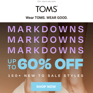 NEW markdowns! Up to 60% off