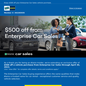 Alamo, looking to buy? Exclusive offer from Enterprise Car Sales