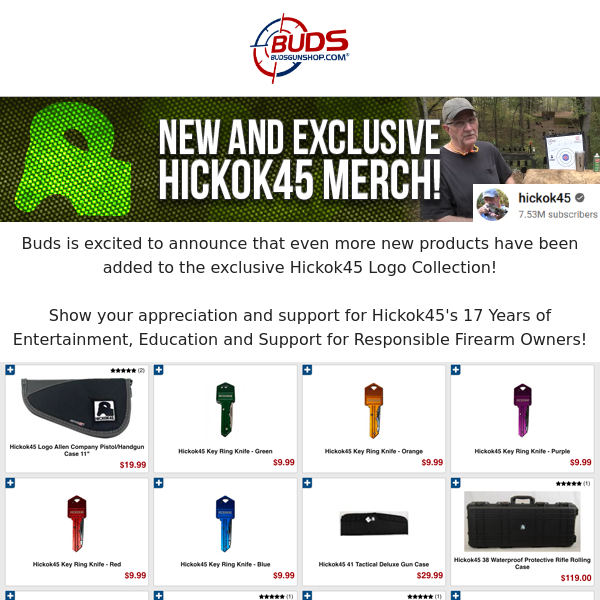 🧢Nearly 30 Exclusive Hickok45 Logo Items to Choose From!🥳