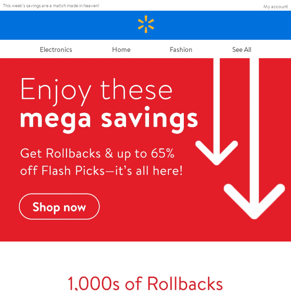 💙 Rollbacks & up to 65% off Flash Picks 💛
