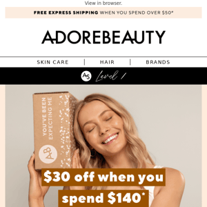 Adore Beauty, your gift expires at midnight!