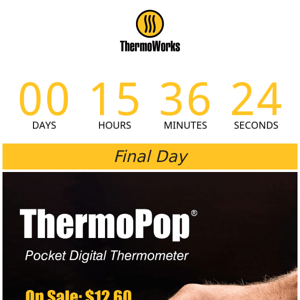 25% Off ThermoPop 2—Perfect Stocking Stuffer - ThermoWorks