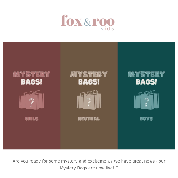 🎁 Unlock the Fun: Mystery Bags are now Live! 🛍️