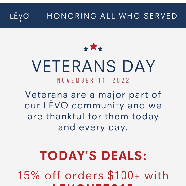 🇺🇸 20% Off orders $250+ this Veterans Day 🇺🇸
