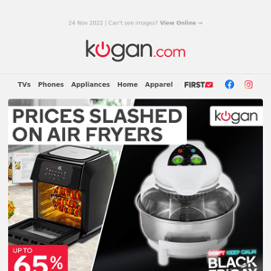 Black Friday: Up to 65% OFF* Air Fryers - Hurry, Ends Sunday!