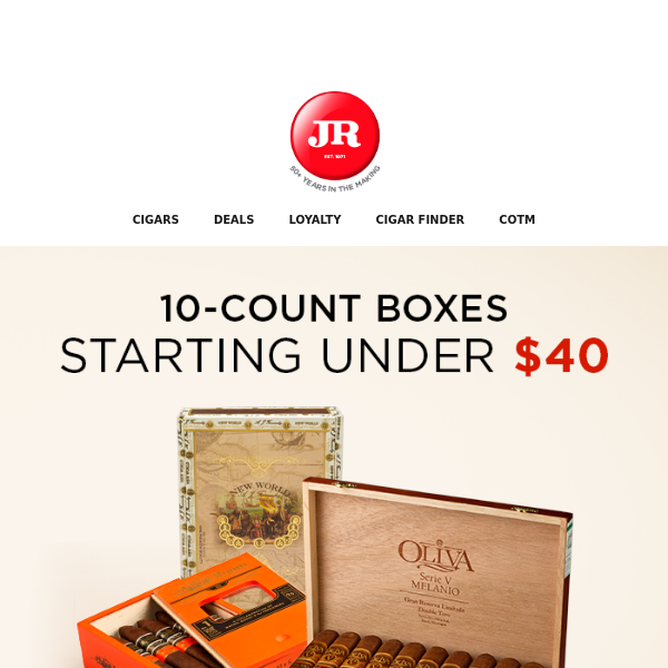 10-Count boxes Starting Under $40!