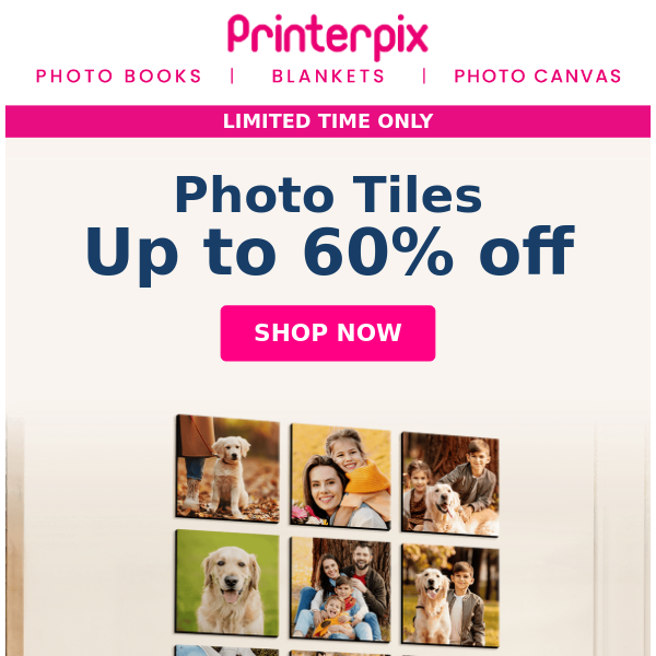 We've nailed this offer on photo tiles ✨