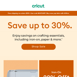 Hey Cricut, 💛 These Savings Are Just for You 💛