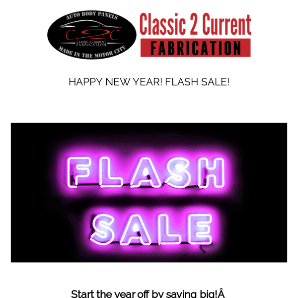 HAPPY NEW YEAR!  FLASH SALE!