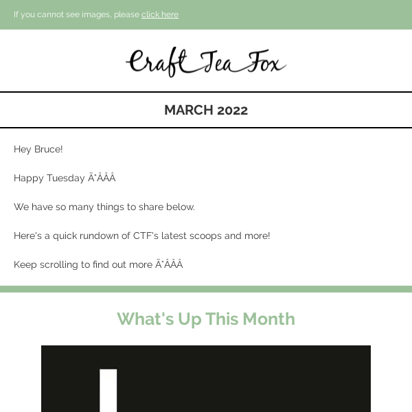 March Updates - Craft Tea Fox