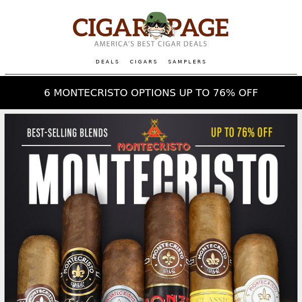 All Montecristo blends $3.99 a stick