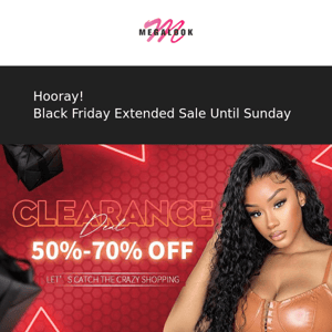 Hooray! Black Friday Extended Sale Until Sunday