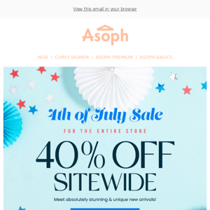 4th of July Sale with Tons of NEW!💖 40% Off Everything!