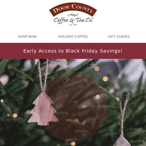 25% OFF! Early Access to Black Friday Savings