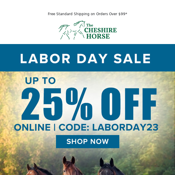 Trot Into Fall with Labor Day Savings