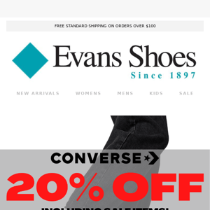 20% OFF ALL CONVERSE!!