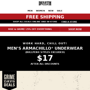 $17 Men’s Armachillo Underwear!