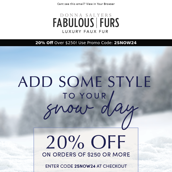 ❄️ Snow Day Style + 20% Off!