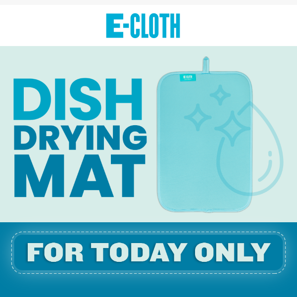 For Today Only! 😱 The E-Cloth Dish Drying Mat