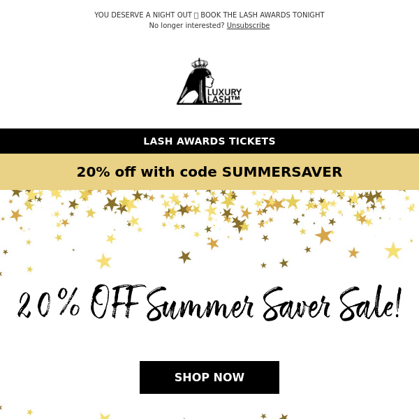 20% OFF Summer Saver Sale FINISHES midnight Sunday!