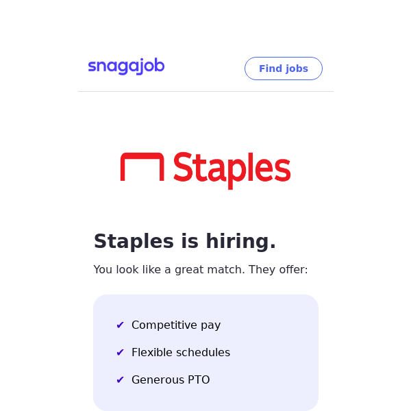 Staples is Hiring Near You