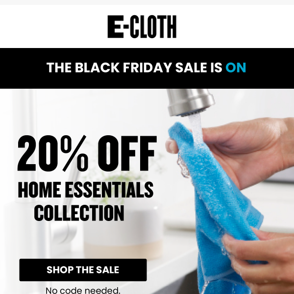 20% Off Home Essentials - Black Friday Steals