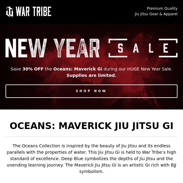 New Year Deal: The Oceans Maverick Gi is On Sale 😱