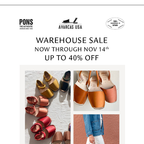 Up to 40% off 〰️ Virtual Warehouse Sale