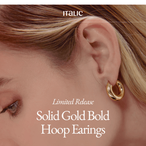 LIMITED: Solid Gold Bold Hoops