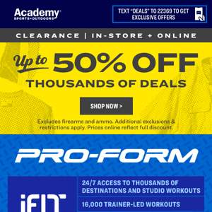 Great Prices on ProForm iFIT Cardio Equipment