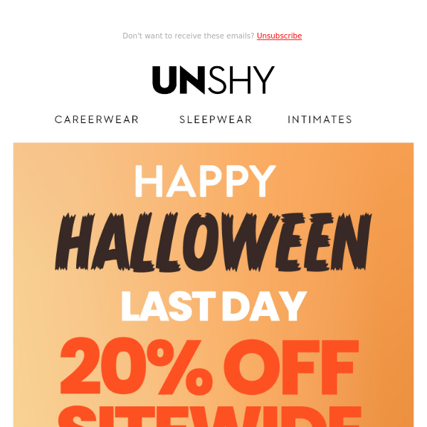 👻 Happy Halloween 🎃⏰ Last Day to Treat Yourself With 20% OFF Sitewide🔥🥰 Save Now❗