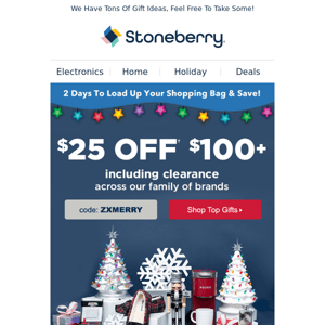 Top Gift Ideas + $25 Off. You're Welcome. - Stoneberry