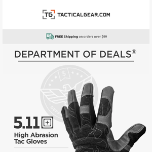 DOD: UNDER $18 ➡ 5.11 High Abrasion Gloves