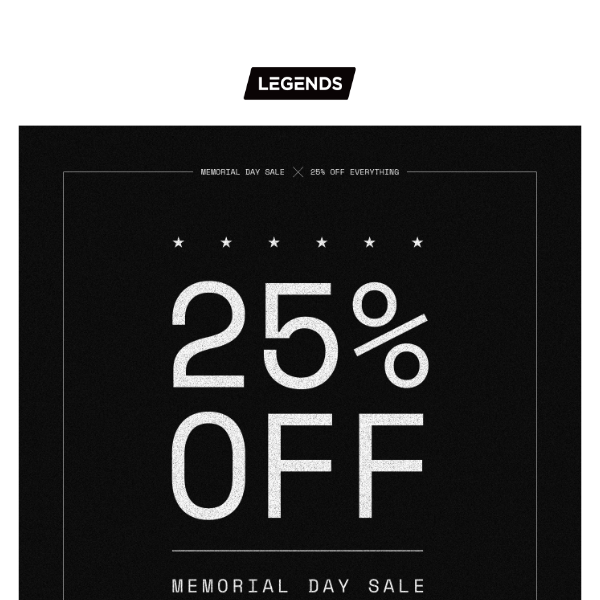 25% Off Sitewide ⚡ The Memorial Day Sale is HERE