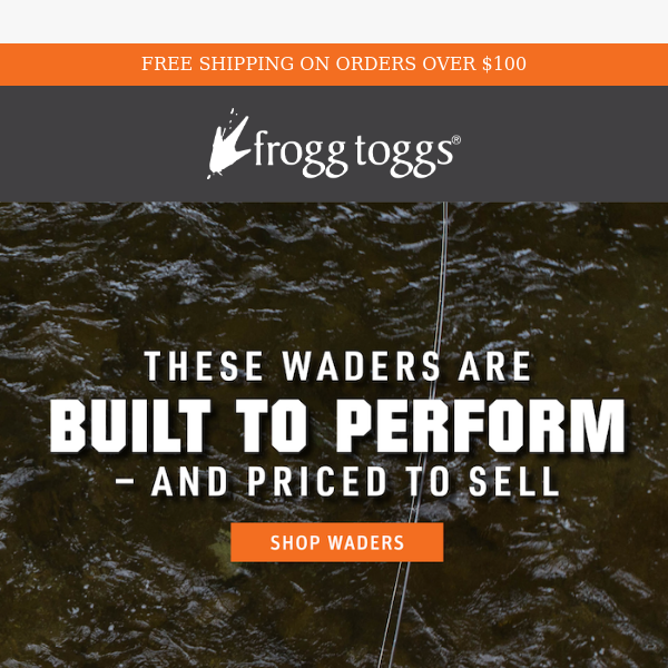 Save up to 65% on waders with our Drain the Pond Sale!