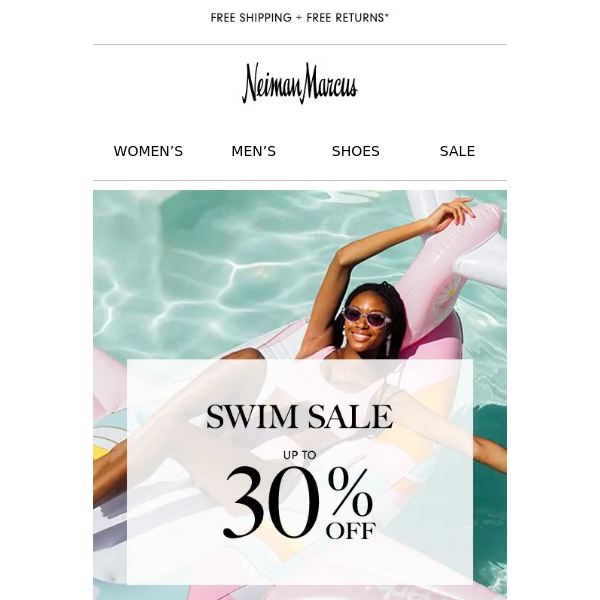 Take up to 30% off swim just in time for summer